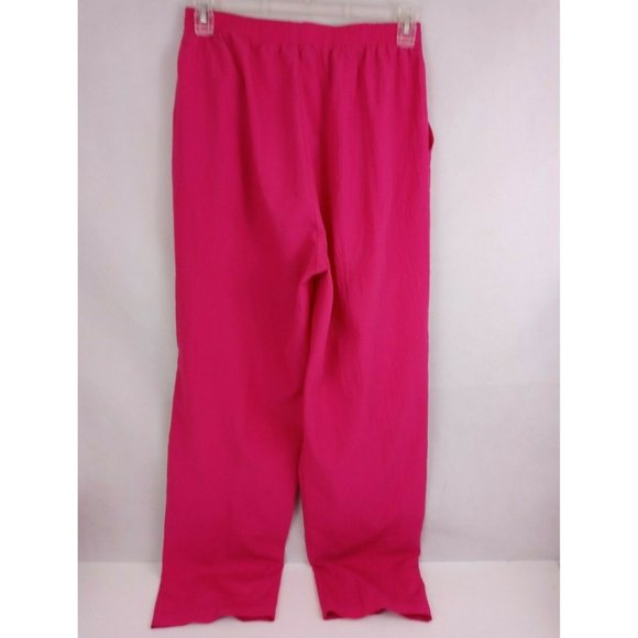 BonWorth Women's Elastic Waist Slacks Pants Sild Pink Size Medium - Picture 3 of 5